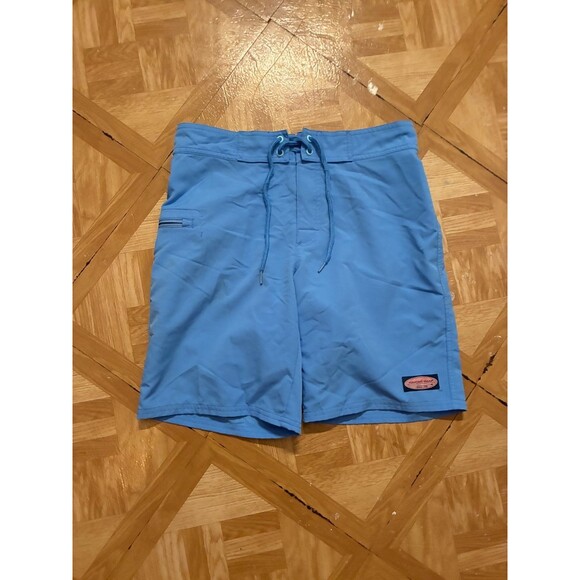 Vineyard Vines Other - Vineyard Vines Men's Board Swim Shorts Blue Solid Size 28 Tie Front